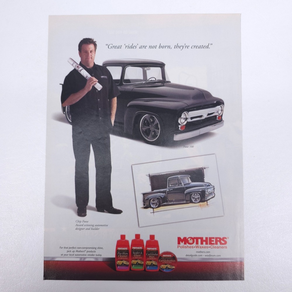 Mothers Foose F100 Ad Print Hot Rod June 2007 Custom Truck Builder Feature